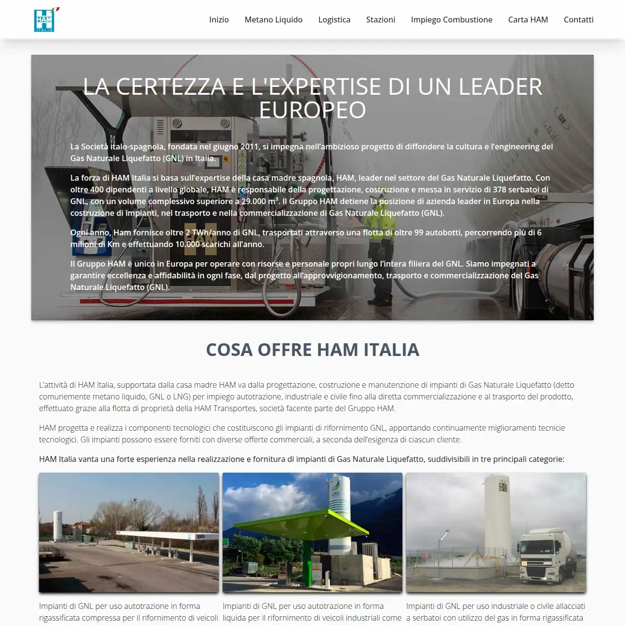 HAM Italia - Sitio Web Corporativo